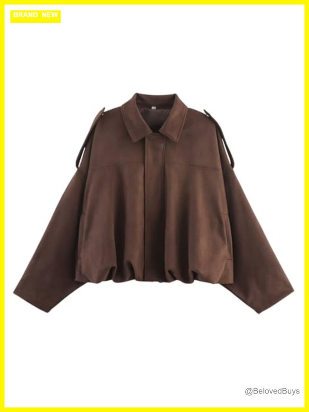 Women's Faux Suede Bomber Jacket Long Sleeve Zip Up V Neck